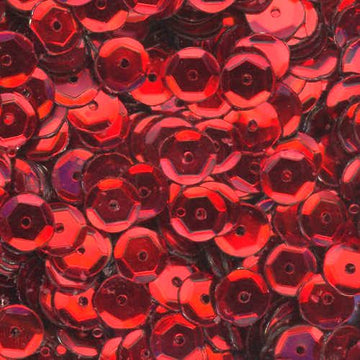 6mm Slightly Cupped Metallic Red