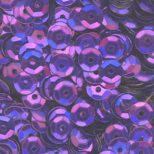 6mm Slightly Cupped Metallic Purple
