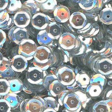 6mm Slightly Cupped Metallic Silver