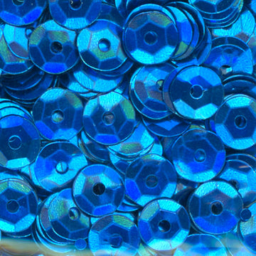 6mm Slightly Cupped Metallic Dark Blue