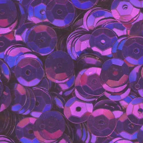 8mm Slightly Cupped Metallic Purple