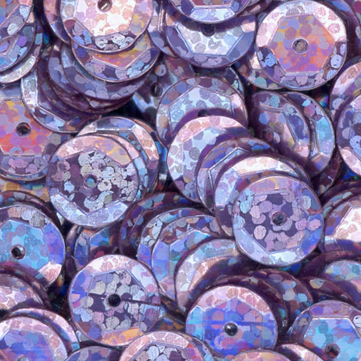 8mm Slightly Cupped Hologram Lilac- 100 grams
