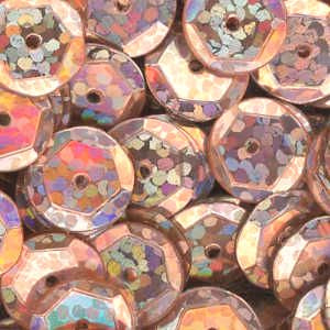 8mm Slightly Cupped Hologram Pale Peach- 100 grams
