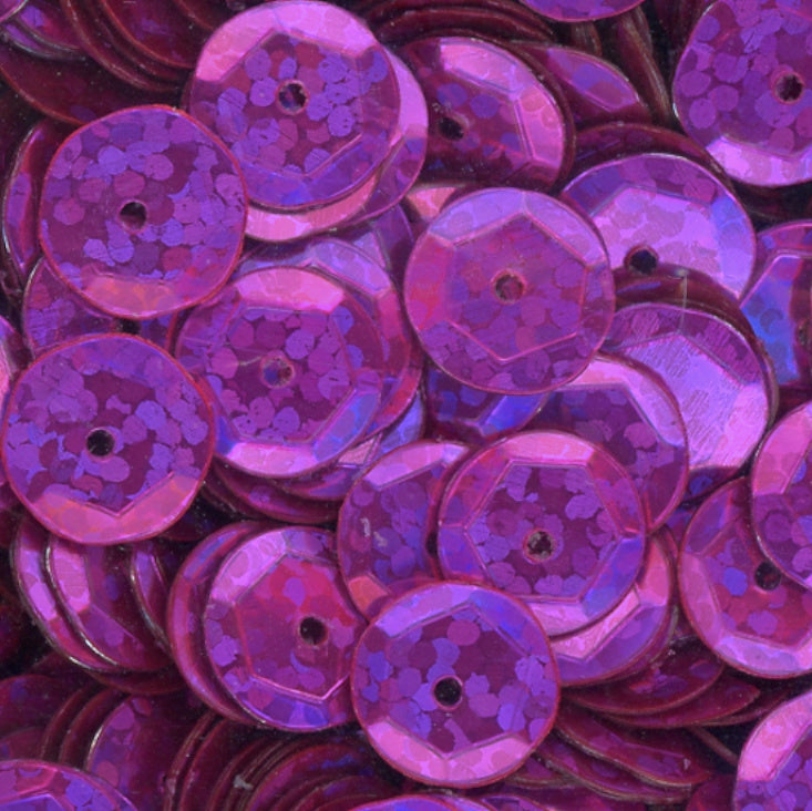 8mm Slightly Cupped Hologram Orchid 100 grams