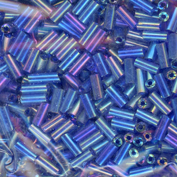 4.5mm Bugle Iridescent Peacock Blue