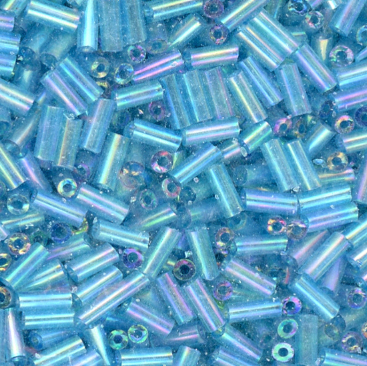 4.5mm Bugle Iridescent Med. Ocean Blue Green