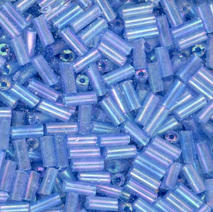 4.5mm Bugle Iridescent Cornflower Blue
