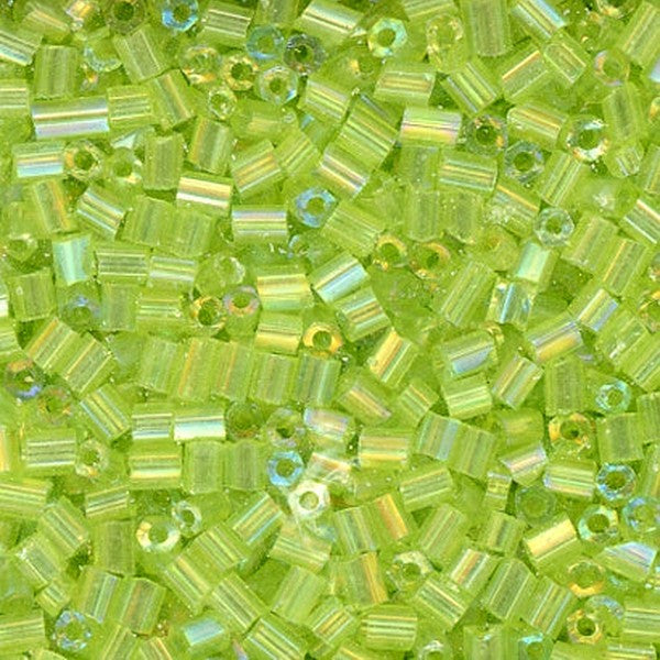 2-cut Bead Iridescent Chartreuse