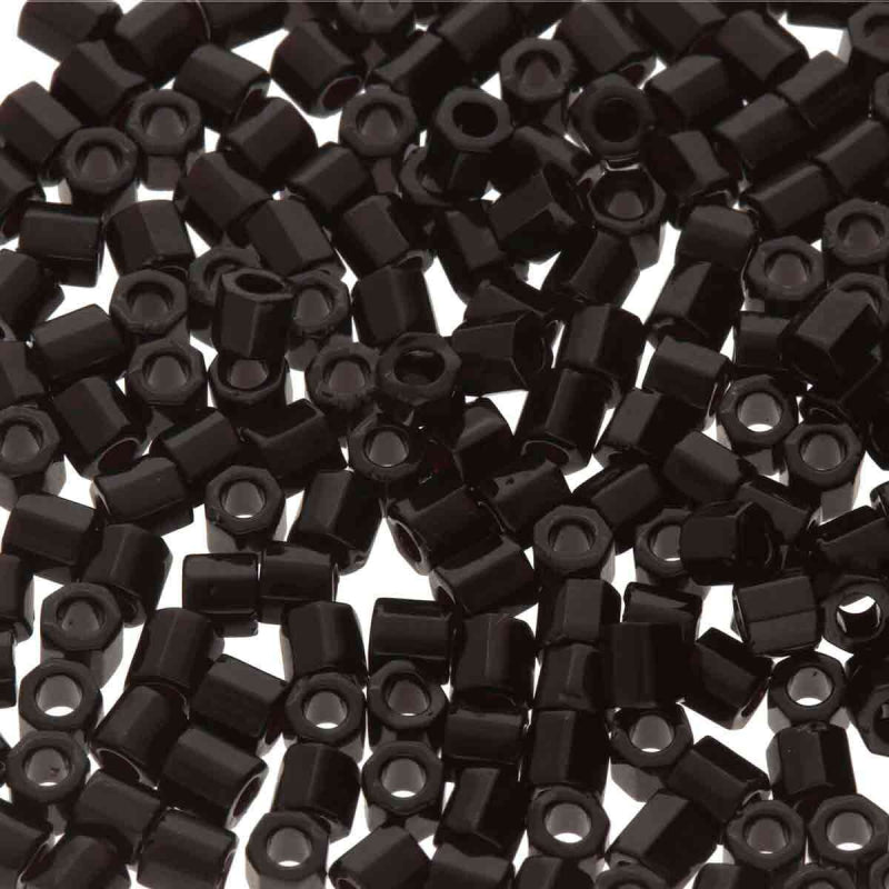 2-cut Bead Black Glossy 100 Grams