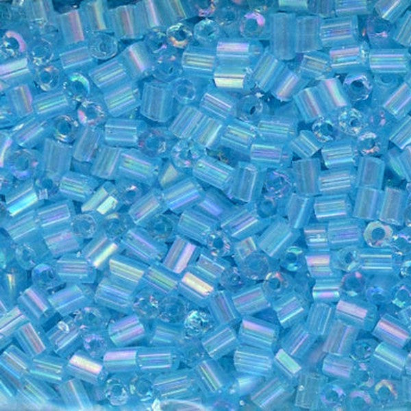 2-cut Bead Iridescent Lt. Ocean Blue Green 100 Grams
