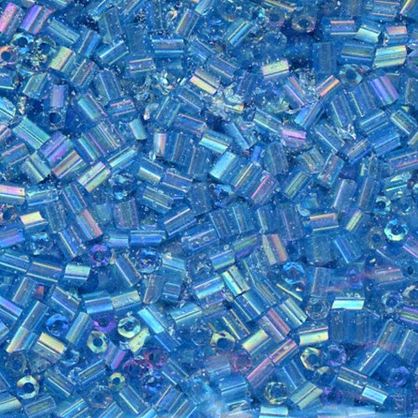 2-cut Bead Iridescent Dk. Ocean Blue Green 100 Grams