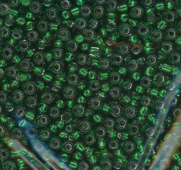 11/0 Bead Silver Lined Green