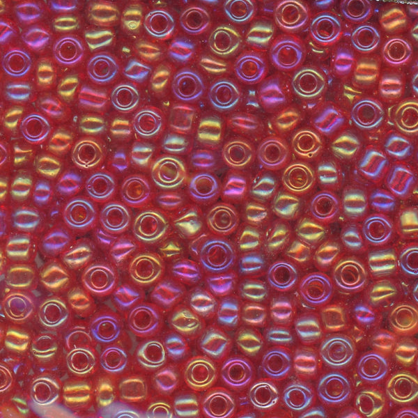 11/0 Bead Iridescent Christmas Red