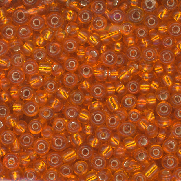 11/0 Bead Silver Lined Orange 100 Grams