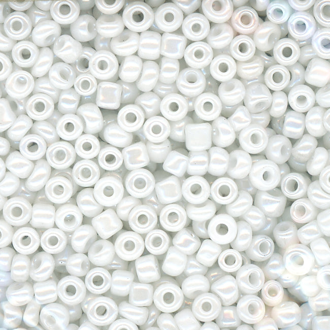 11/0 Bead Iridescent White 100 Grams