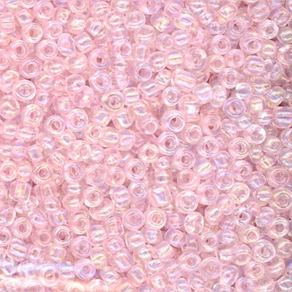 11/0 Bead Iridescent Pale Pink 100 Grams