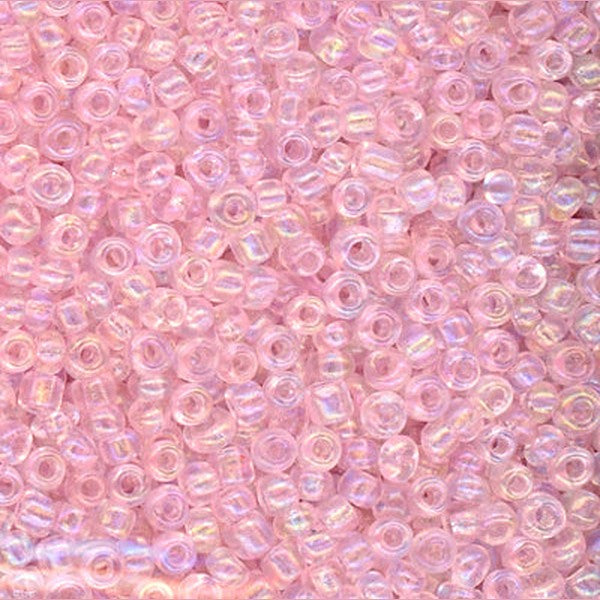 11/0 Bead Iridescent Medium Pink 100 Grams