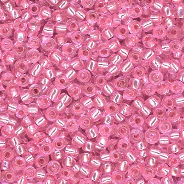 11/0 Bead Silver Lined Pink 100 Grams