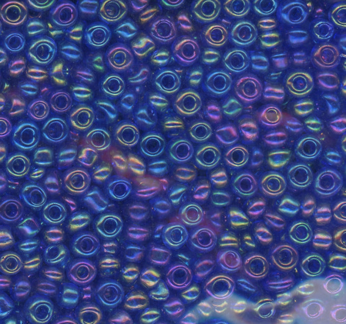 11/0 Bead Iridescent Peacock Blue 500 Grams