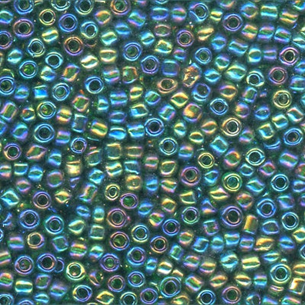 11/0 Bead Iridescent Emerald City 450 Grams