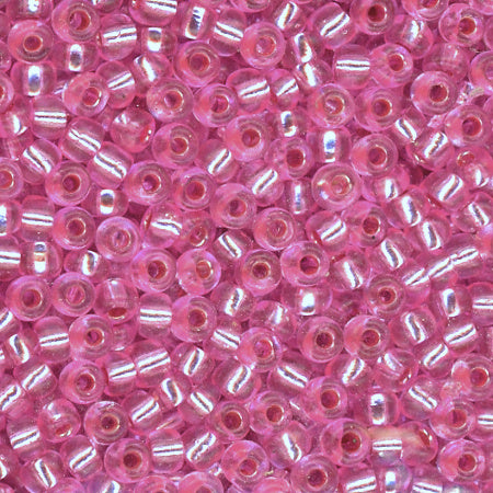 8/0 Bead Silver Lined Pink