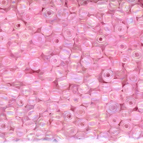 8/0 Bead Iridescent Pink Peony 100 Grams