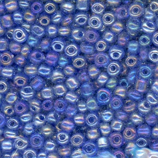 8/0 Bead Iridescent Peacock Blue 100 Grams