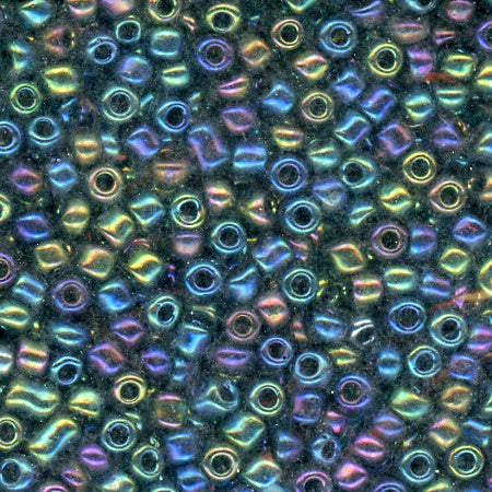 8/0 Bead Iridescent Black 100 Grams