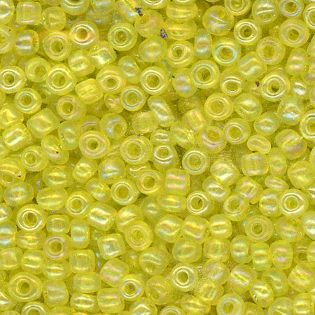 8/0 Bead Iridescent Lemon Yellow 500 Grams