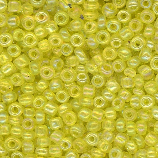 8/0 Bead Iridescent Lemon Yellow 500 Grams