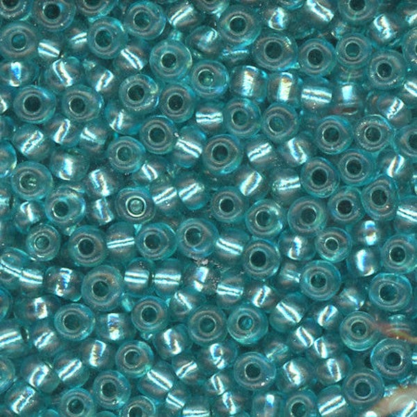 8/0 Bead Silver Lined Aqua 450 Grams