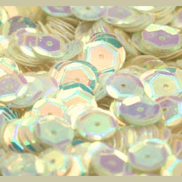 10mm Slightly Cupped Crystal Opaque Creme Puff 100 Grams