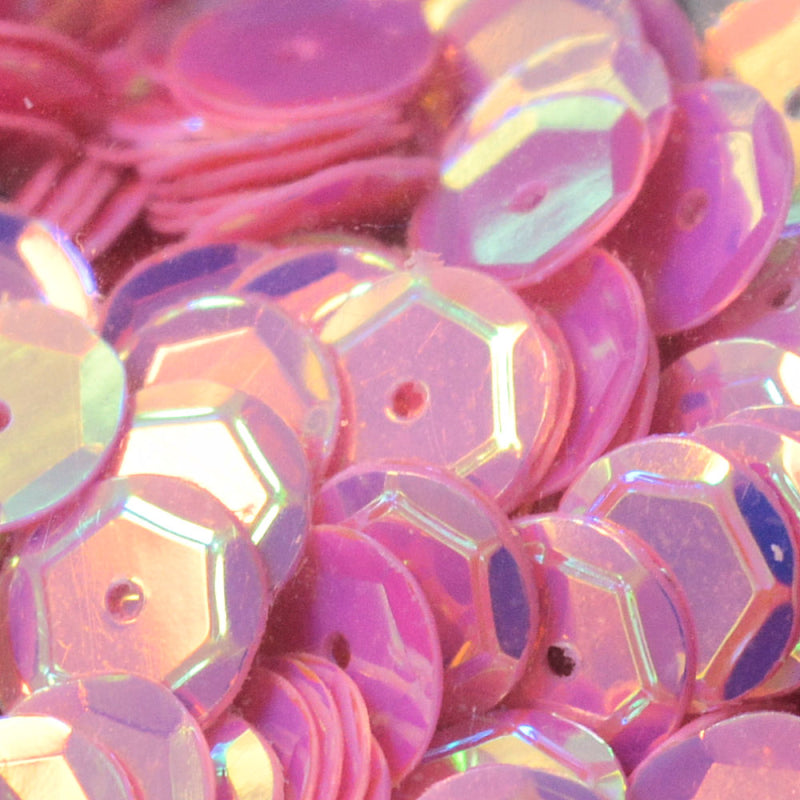 10mm Slightly Cupped Crystal Opaque Carnation 100 Grams