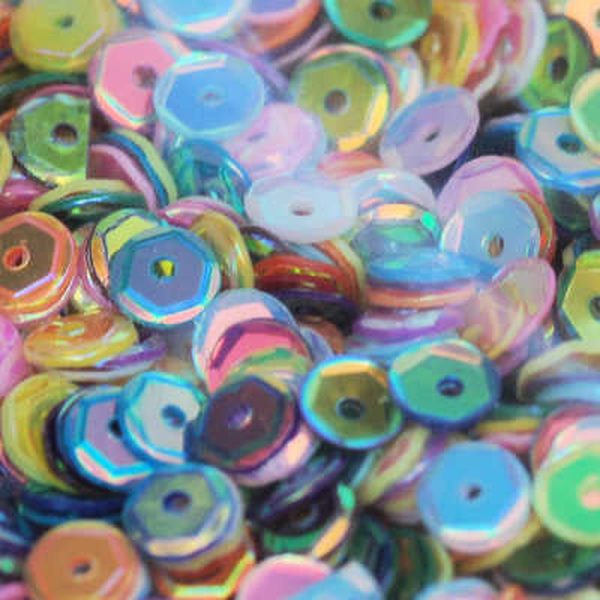5mm Slightly Cupped Crystal Opaque Mix