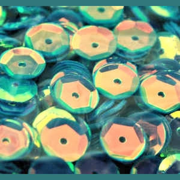 8mm Slightly Cupped Crystal Opaque Poseidon 100 Grams