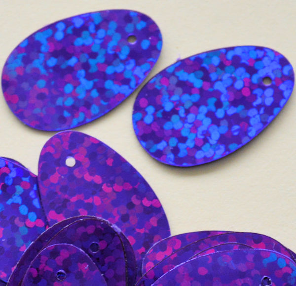 21mm Hologram Oval Grape