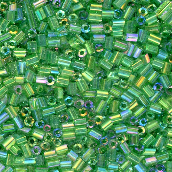 2-cut Bead Iridescent Christmas Green