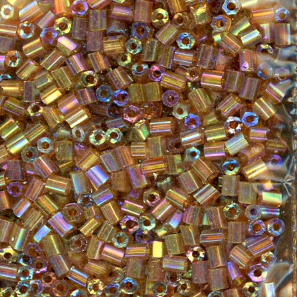 2-cut Bead Iridescent Brown