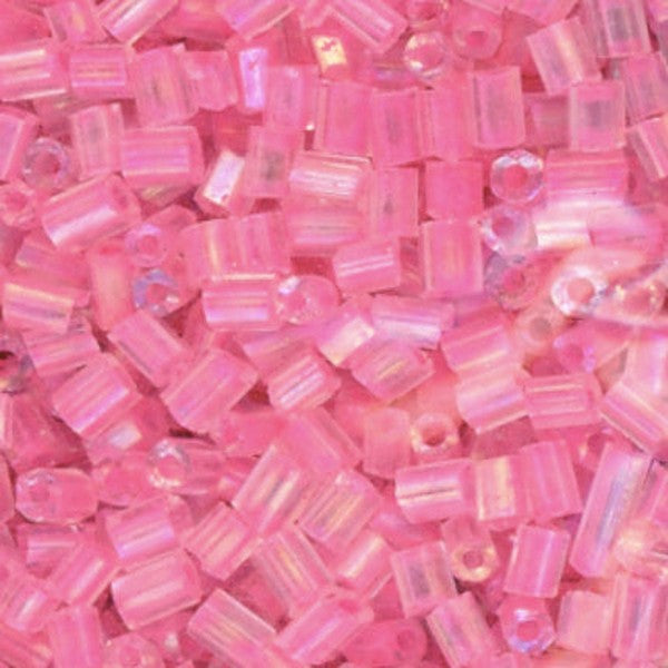 2-cut Bead Iridescent Dark Pink