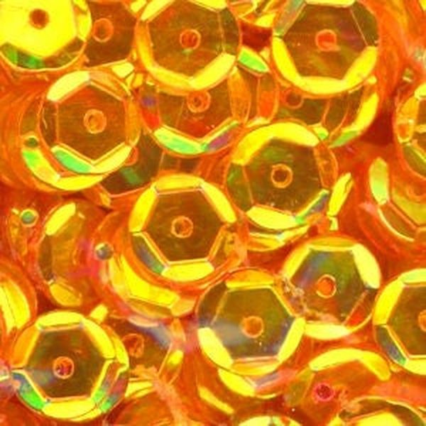 6mm Slightly Cupped Crystal Iris Sunglow 100 Grams