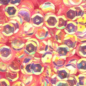 8mm Slightly Cupped Crystal Iris Ballerina Pink 100 Grams