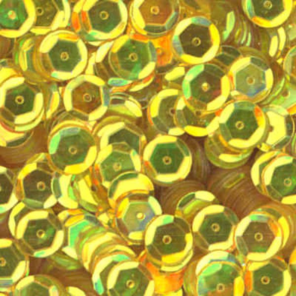 10mm Slightly Cupped Crystal Iris Luscious Lemon 50 Grams