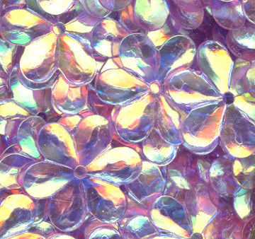 15mm Flower Crystal Iris Wild Orchid