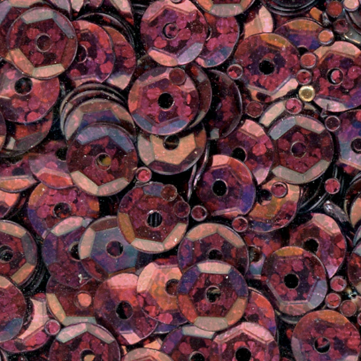 6mm Slightly Cupped Hologram Mulberry