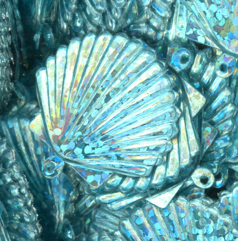 22mm Shell Hologram Aquamarine