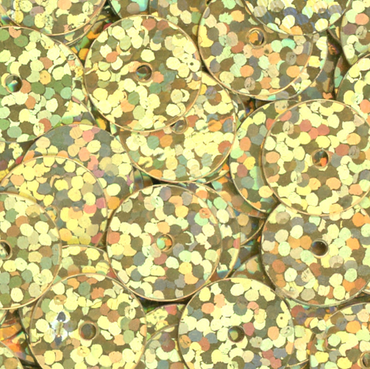 10mm Flat Hologram Gold