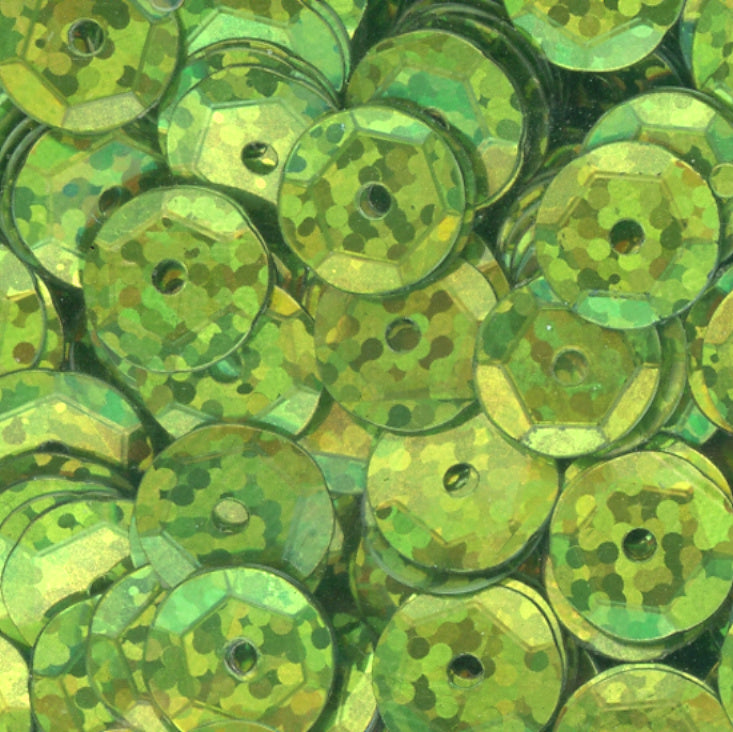 8mm Slightly Cupped Hologram Olivine 100 grams