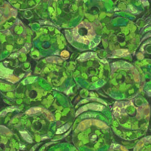 CLOSEOUT 6mm Slightly Cupped Hologram Green 100 grams