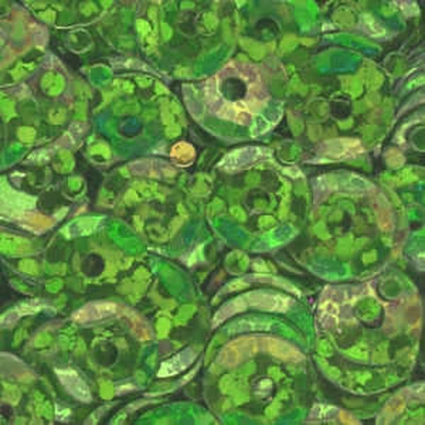 CLOSEOUT 6mm Slightly Cupped Hologram Green 100 grams
