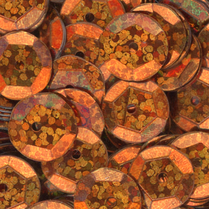 10mm Slightly Cupped Hologram Terracotta 100 Grams